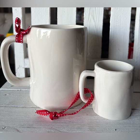 Rae Dunn Merry Mug and Ornament Set - Cream with Red Accents - Picture 3 of 3
